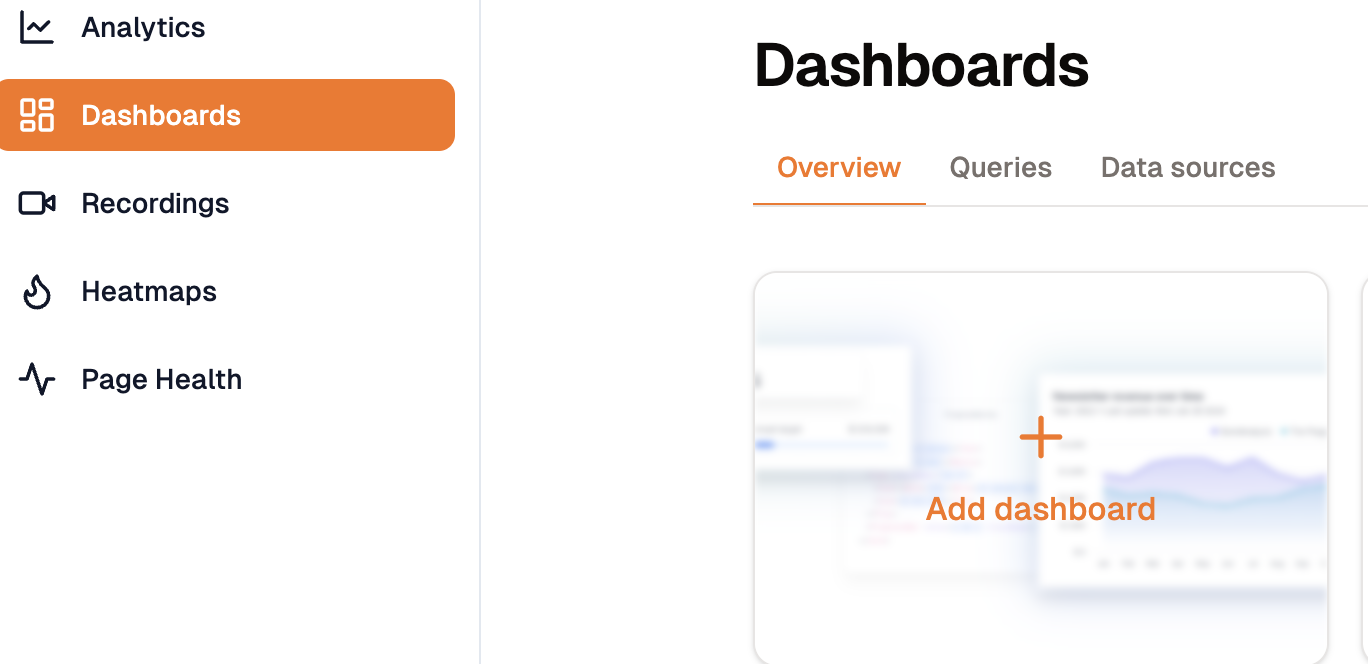 Creating a New Dashboard