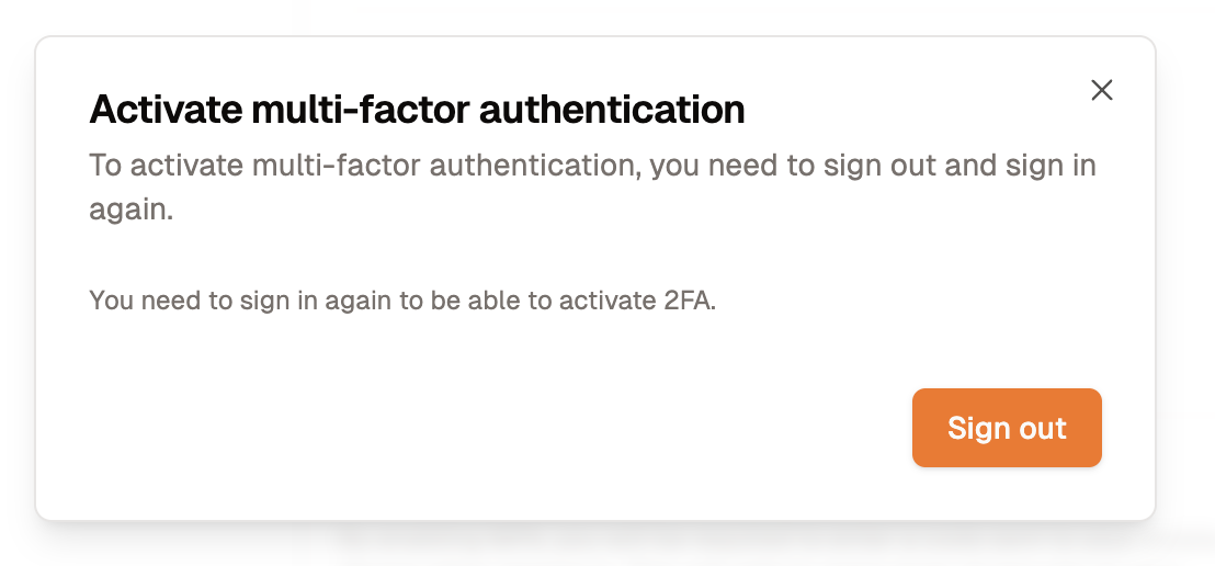 Profile 2FA Re-auth