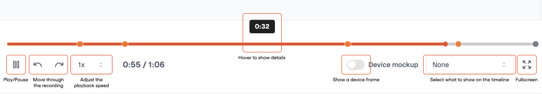 Recordings Library Timeline