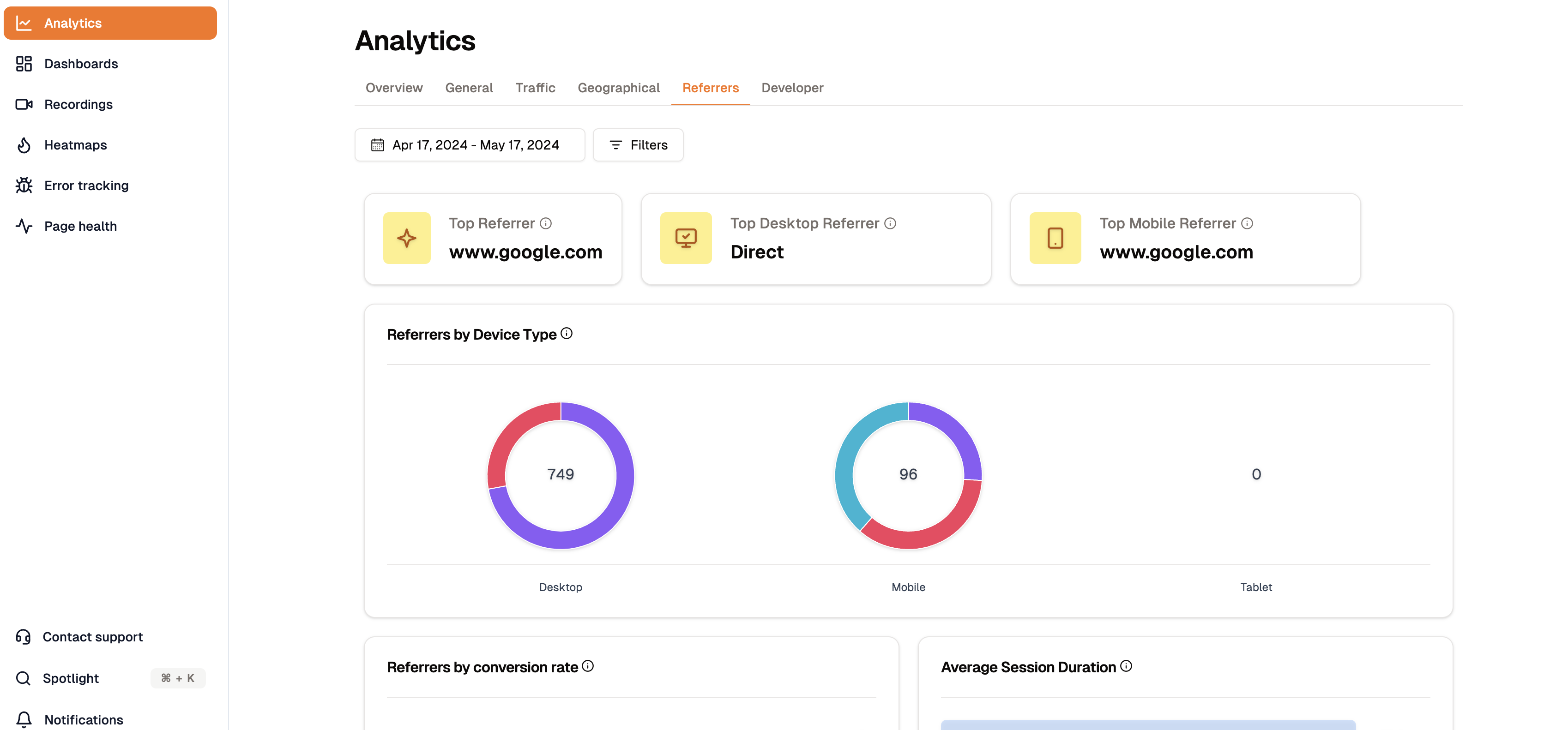 Referrer View